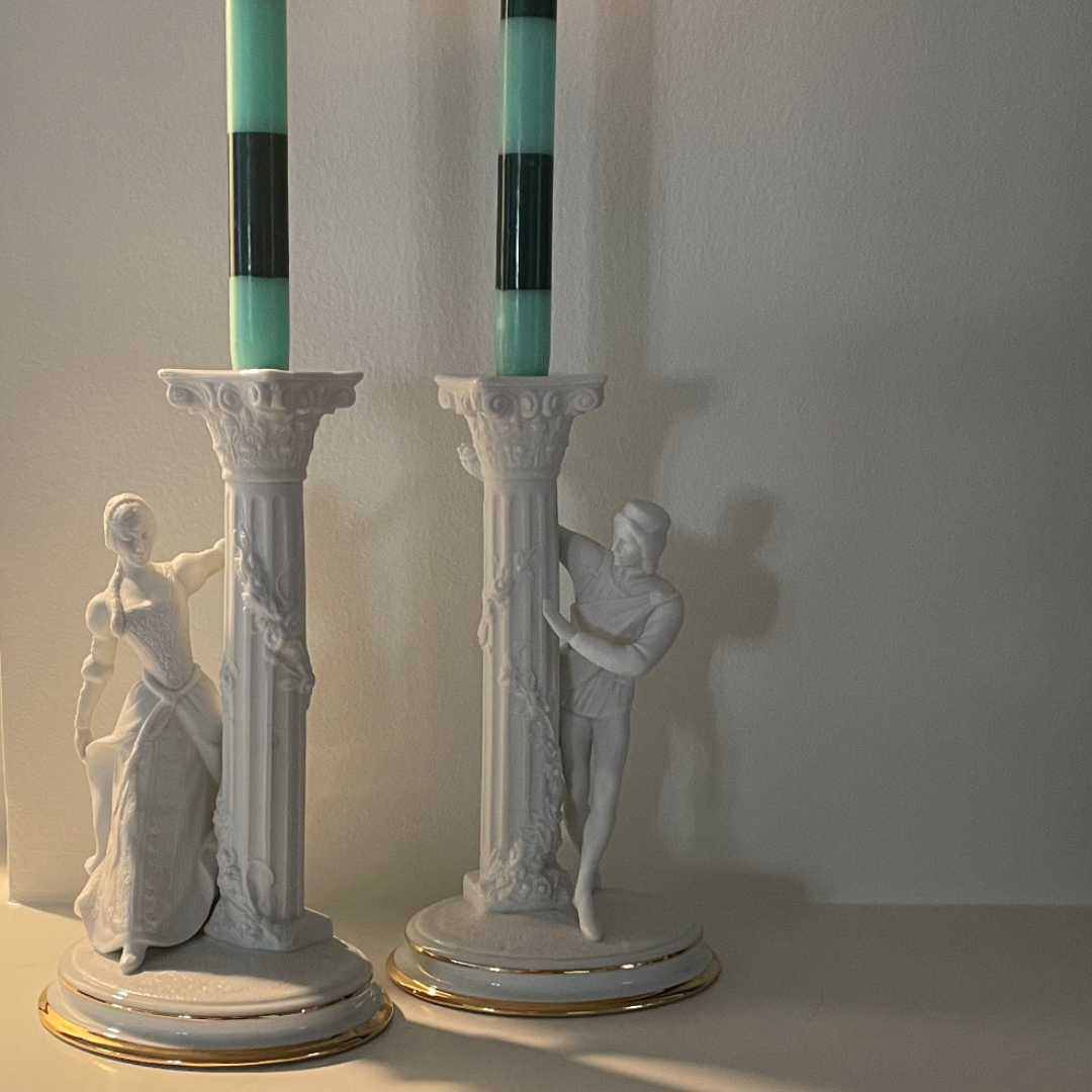 Vintage Romeo & Juliet Candlesticks